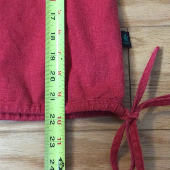 16 HEMP red linen top - Picture 14 of 16